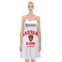 Harvard Alumni Just Kidding Spaghetti Strap Velvet Dress by Celenk