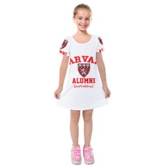 Harvard Alumni Just Kidding Kids  Short Sleeve Velvet Dress by Celenk