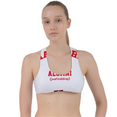 Harvard Alumni Just Kidding Criss Cross Racerback Sports Bra