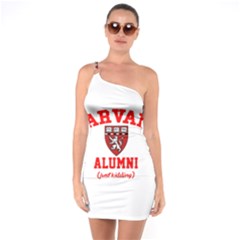 Harvard Alumni Just Kidding One Soulder Bodycon Dress by Celenk