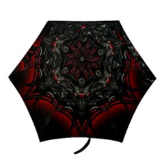 Black Dragon Grunge Mini Folding Umbrellas by Celenk