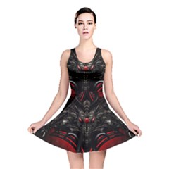 Black Dragon Grunge Reversible Skater Dress by Celenk