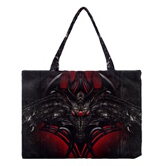 Black Dragon Grunge Medium Tote Bag