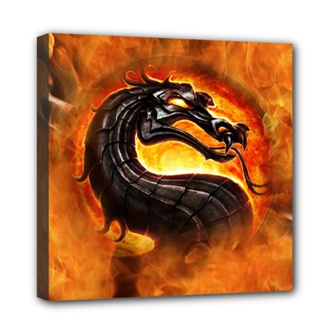 Dragon And Fire Mini Canvas 8  X 8  by Celenk