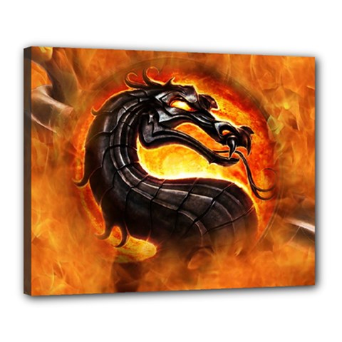 Dragon And Fire Canvas 20  X 16  by Celenk