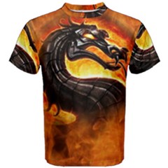 Dragon And Fire Men s Cotton Tee by Celenk