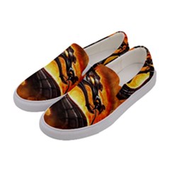 Dragon And Fire Women s Canvas Slip Ons