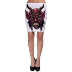 Krampus Devil Face Bodycon Skirt by Celenk