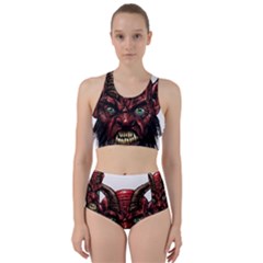 Krampus Devil Face Racer Back Bikini Set