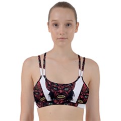 Krampus Devil Face Line Them Up Sports Bra