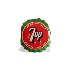 Fresh Up With  7 Up Bottle Cap Tin Metal Drawstring Pouches (small)  by Celenk