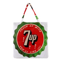 Fresh Up With  7 Up Bottle Cap Tin Metal Grocery Tote Bag by Celenk