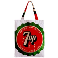 Fresh Up With  7 Up Bottle Cap Tin Metal Zipper Classic Tote Bag by Celenk