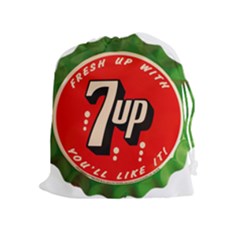 Fresh Up With  7 Up Bottle Cap Tin Metal Drawstring Pouches (extra Large) by Celenk