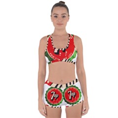 Fresh Up With  7 Up Bottle Cap Tin Metal Racerback Boyleg Bikini Set