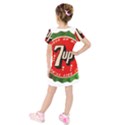 Fresh Up With  7 Up Bottle Cap Tin Metal Kids  Short Sleeve Velvet Dress View2