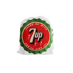 Fresh Up With  7 Up Bottle Cap Tin Metal Drawstring Pouches (medium)  by Celenk