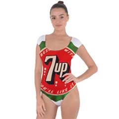 Fresh Up With  7 Up Bottle Cap Tin Metal Short Sleeve Leotard 