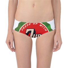 Fresh Up With  7 Up Bottle Cap Tin Metal Classic Bikini Bottoms by Celenk