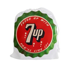 Fresh Up With  7 Up Bottle Cap Tin Metal Drawstring Pouches (xxl) by Celenk