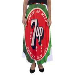 Fresh Up With  7 Up Bottle Cap Tin Metal Flared Maxi Skirt