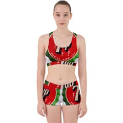 Fresh Up With  7 Up Bottle Cap Tin Metal Work It Out Sports Bra Set