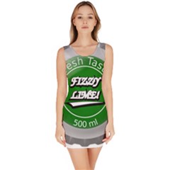 Fresh Taste Fizzy Lime Bottle Cap Bodycon Dress by Celenk