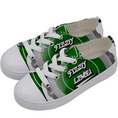 Fresh Taste Fizzy Lime Bottle Cap Kids  Low Top Canvas Sneakers by Celenk