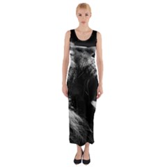 Male Lion Face Fitted Maxi Dress by Celenk