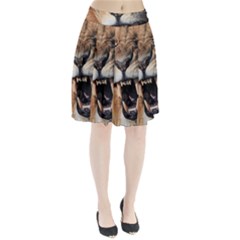 Male Lion Angry Pleated Skirt by Celenk