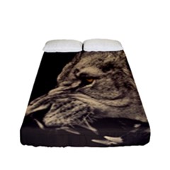 Angry Male Lion Fitted Sheet (full/ Double Size) by Celenk