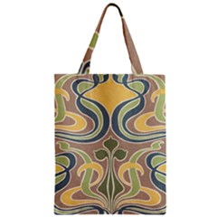 Art Floral Zipper Classic Tote Bag by NouveauDesign