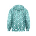 art deco teal Kids  Zipper Hoodie View2