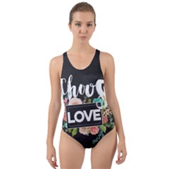 Love Cut-out Back One Piece Swimsuit by NouveauDesign