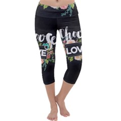 Love Capri Yoga Leggings by NouveauDesign