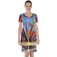 3abstractionism Short Sleeve Nightdress by NouveauDesign