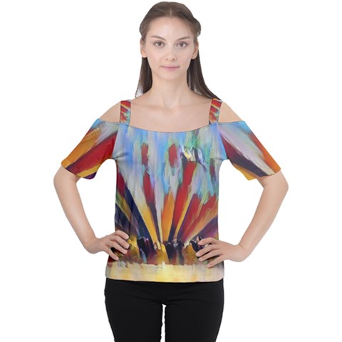 3abstractionism Cutout Shoulder Tee by NouveauDesign