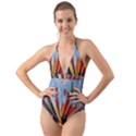 3abstractionism Halter Cut-Out One Piece Swimsuit View1