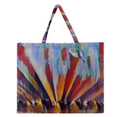 3abstractionism Zipper Large Tote Bag by NouveauDesign