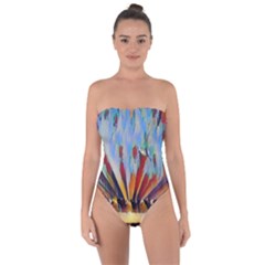 3abstractionism Tie Back One Piece Swimsuit by NouveauDesign