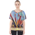 3abstractionism V-Neck Dolman Drape Top View1