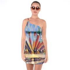 3abstractionism One Soulder Bodycon Dress by NouveauDesign