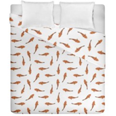 Koi Fishes Motif Pattern Duvet Cover Double Side (california King Size)