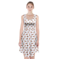 Koi Fishes Motif Pattern Racerback Midi Dress