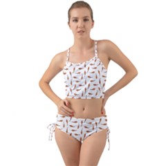 Koi Fishes Motif Pattern Mini Tank Bikini Set