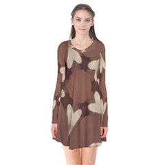 Chocolate Brown Kaleidoscope Design Star Flare Dress by yoursparklingshop