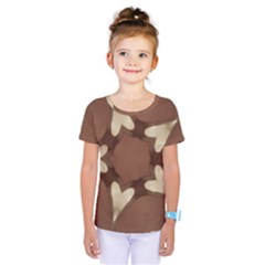 Chocolate Brown Kaleidoscope Design Star Kids  One Piece Tee