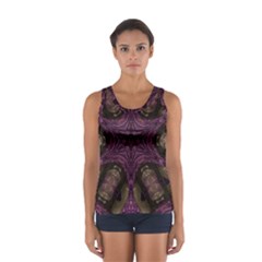 Pink Purple Kaleidoscopic Design Sport Tank Top  by yoursparklingshop