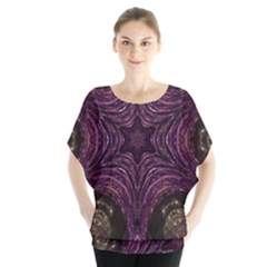 Pink Purple Kaleidoscopic Design Blouse