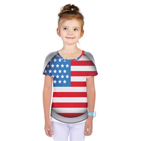 United Of America Usa Flag Kids  One Piece Tee by Celenk